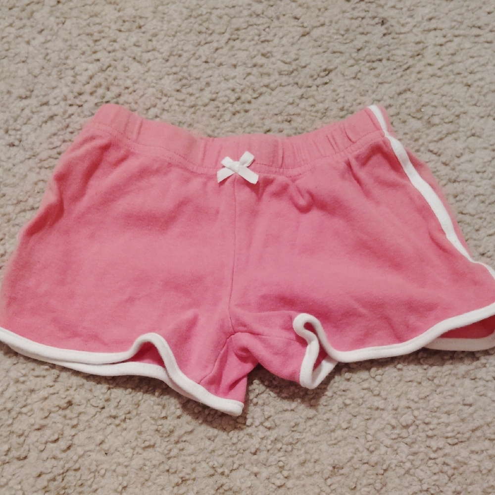 Pink Women's Shorts with White Trim